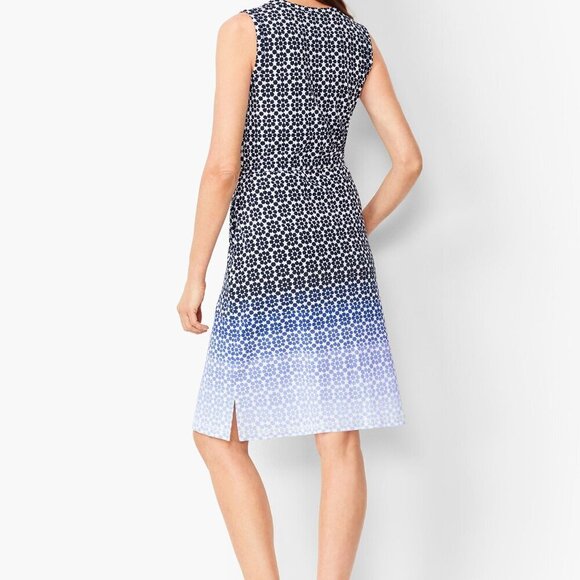 Talbots Henley Dress Petite Medium Ombre Geo Print - Picture 10 of 11